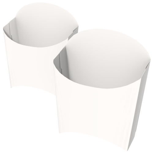 Embalagem de Batata Pequeno Supremo 300g sem Película Antigordura SEM IMPRESSÃO 8,5x4x9,2cm