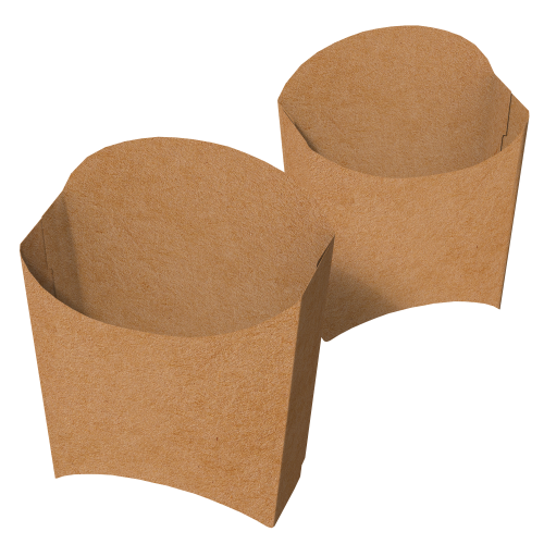 Embalagem de Batata Pequeno Kraft 240g sem Película Antigordura SEM IMPRESSÃO 8,5x4x9,2cm