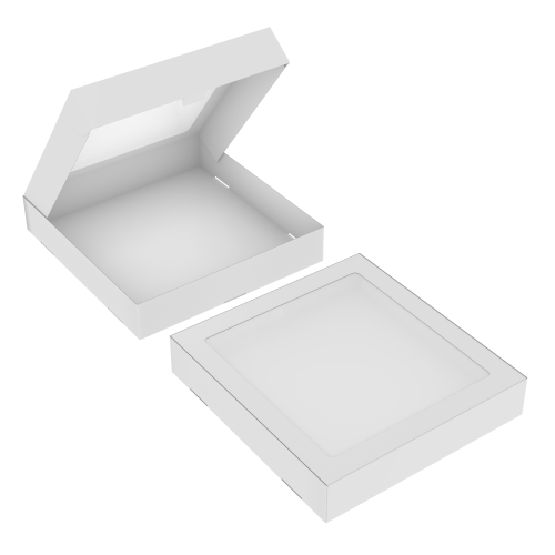 Caixa para 16 Doces com Visor 20x21x3,8cm Supremo 300g sem Película Antigordura SEM IMPRESSÃO