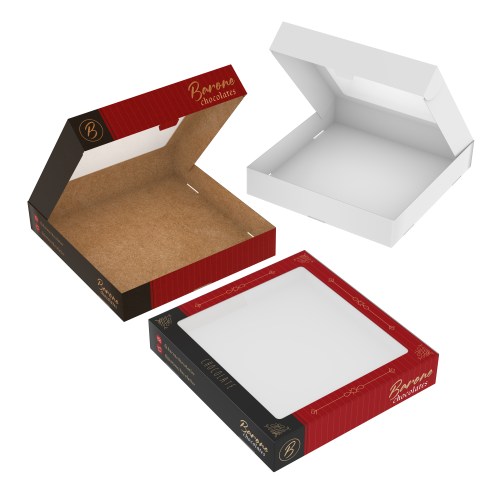 Caixa com Visor | 20x21x3,8cm