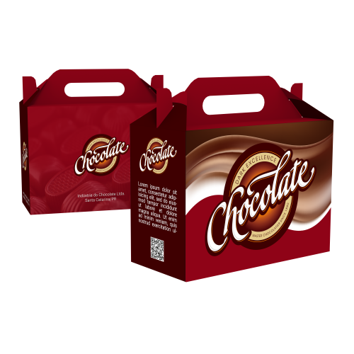 Caixa de Presente Extra Pequena com Alça Couchê 300g Sem Verniz