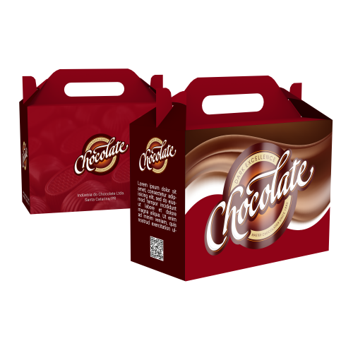 Caixa de Presente Extra Pequena com Alça Couchê 300g Laminação Fosca e Verniz Localizado