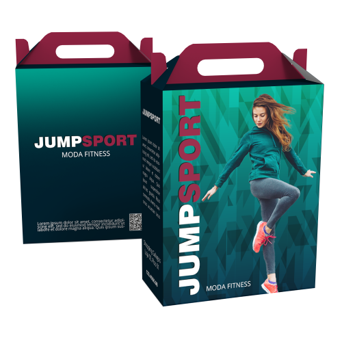 Caixa de Presente Média com Alça Couchê 300g Laminação Fosca