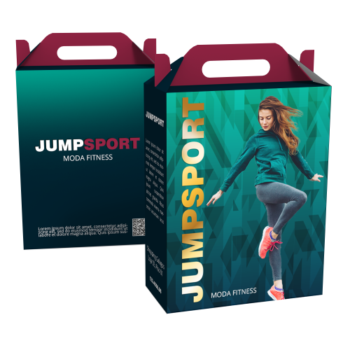 Caixa de Presente Média com Alça Couchê 300g Laminação Fosca e Hot Stamping