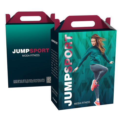 Caixa de Presente Média com Alça Couchê 300g Laminação Fosca e Verniz Localizado