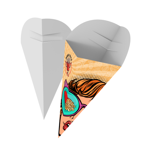 Embalagem Cone Supremo 300g sem Película Antigordura 12x13,5cm