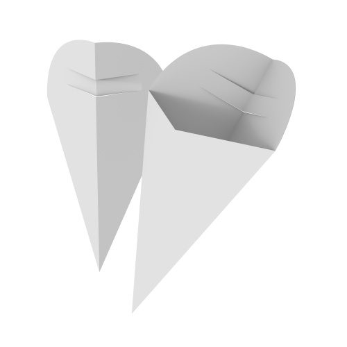 Embalagem Cone Supremo 300g sem Película Antigordura SEM IMPRESSÃO 12x13,5cm