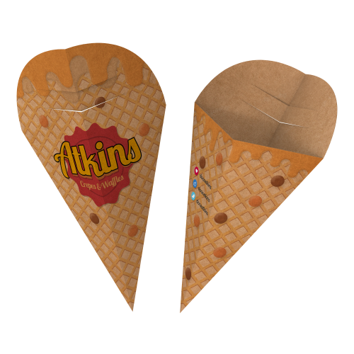 Embalagem para Crepe Kraft 240g sem Película Antigordura Personalizável 12x13,5cm