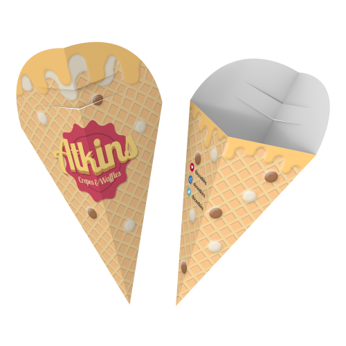 Embalagem para Crepe Supremo 300g sem Película Antigordura Personalizável 12x13,5cm