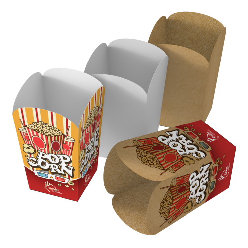 Embalagem para Pipoca Gourmet | 5,2x5,2x9,9cm
