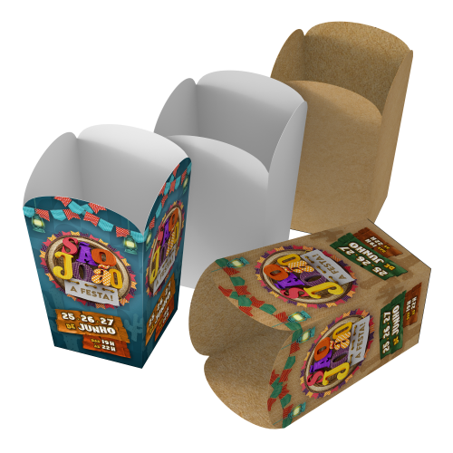 Embalagem para Pipoca Gourmet | 7x7x14,4cm 