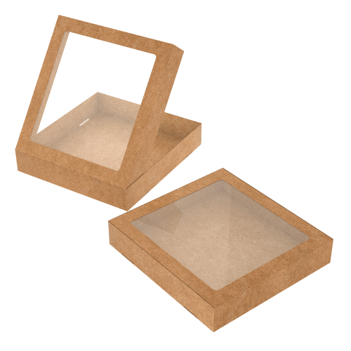 Embalagem para Sushi | Sashimi | Combinados Kraft 240g sem Película Antigordura SEM IMPRESSÃO 20x21x3,8cm