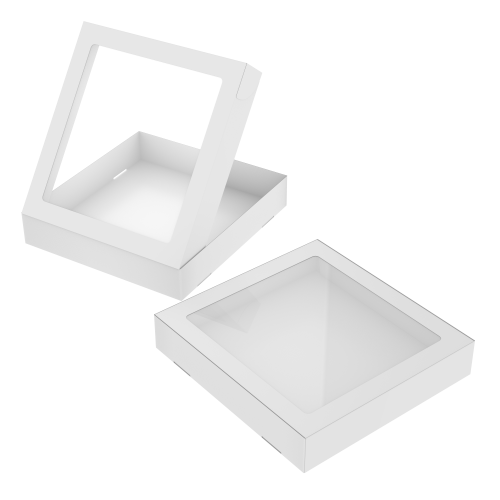 Caixa Multiuso com Visor Supremo 300g sem Película Antigordura SEM IMPRESSÃO 20x21x3,8cm