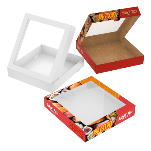 Embalagem para Sushi | Sashimi | Combinados | 20x21x3,8cm