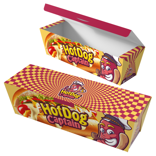 Embalagem para Hot Dog Supremo 300g sem Película Antigordura Personalizável 22x6x7cm