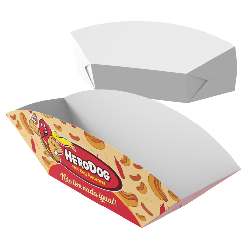 Embalagem para Hot Dog Barca Supremo 300g sem Película Antigordura 12,5x6x8cm