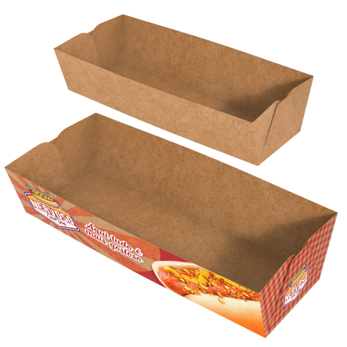 Embalagem para Hot Dog Kraft 240g sem Película Antigordura 18,5x6x4cm