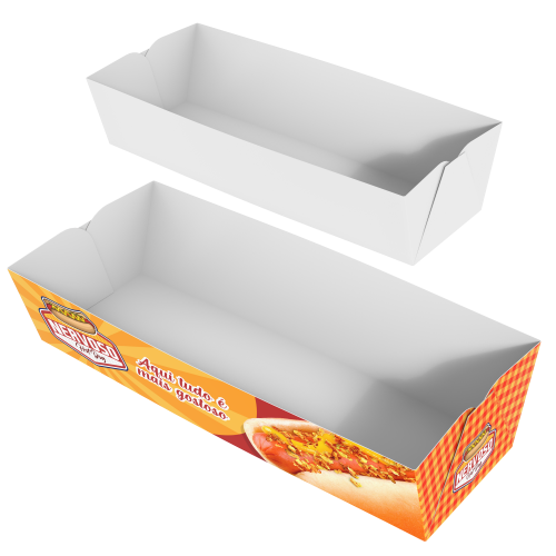Embalagem para Hot Dog Supremo 300g sem Película Antigordura 18,5x6x4cm