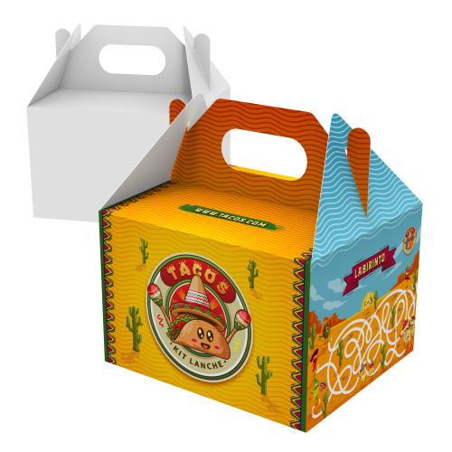 Embalagem para Kit Lanche Supremo 300g sem Película Antigordura 15x10x13cm