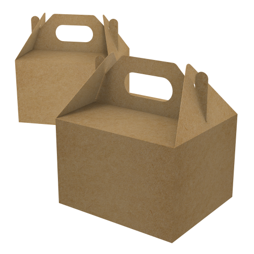 Embalagem para Kit Lanche Kraft 240g sem Película Antigordura SEM IMPRESSÃO 15x10x13cm