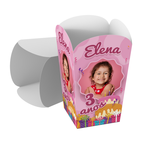 Embalagem para Pipoca Gourmet Supremo 300g sem Película Antigordura 8,8x8,8x18cm