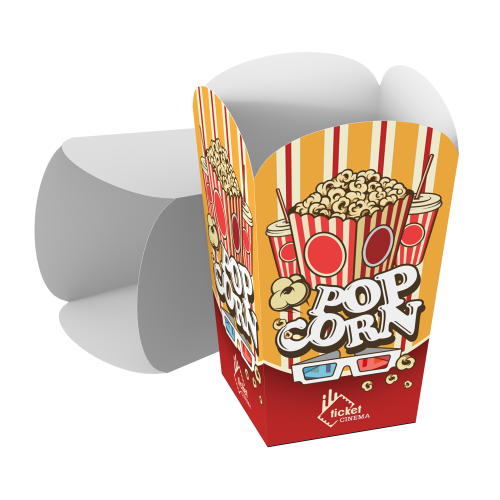 Embalagem para Pipoca Gourmet Supremo 300g sem Película Antigordura 5,2x5,2x9,9cm