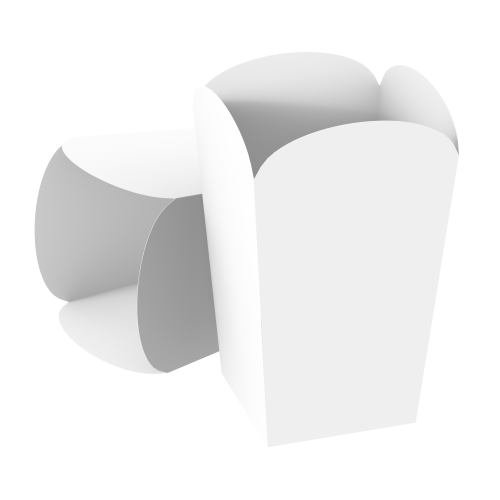 Embalagem para Pipoca Gourmet Supremo 300g sem Película Antigordura SEM IMPRESSÃO 5,2x5,2x9,9cm