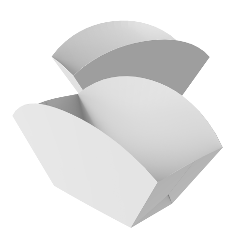 Embalagem para Batata Recheada Supremo 300g sem Película Antigordura SEM IMPRESSÃO 7,5x6x8cm