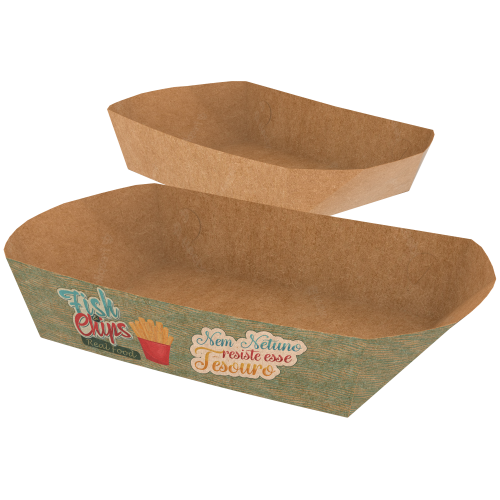 Bandeja Multiuso Kraft 240g sem Película Antigordura 11x7,5x3,5cm