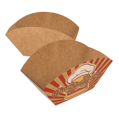 Embalagem Barca Multiuso Kraft 240g sem Película Antigordura 7,5x6x8cm