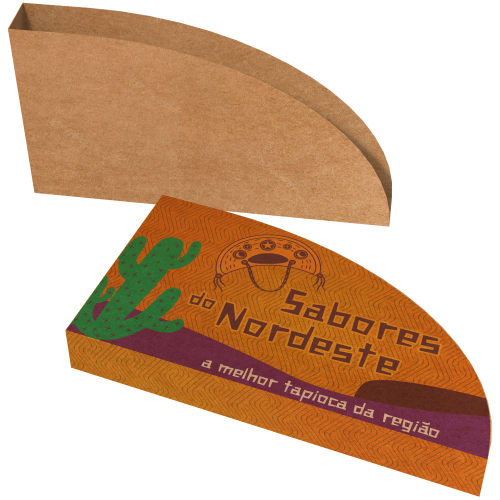 Embalagem para Tapioca Kraft 240g sem Película Antigordura 15x2x8cm