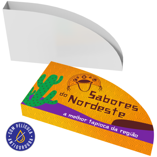 Embalagem para Tapioca Papel Alimentício 270g com Película Antigordura 15x2x8cm