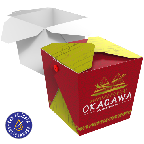 Embalagem para Yakissoba com Botões De Pressão | 6,5x6,5x7,5cm